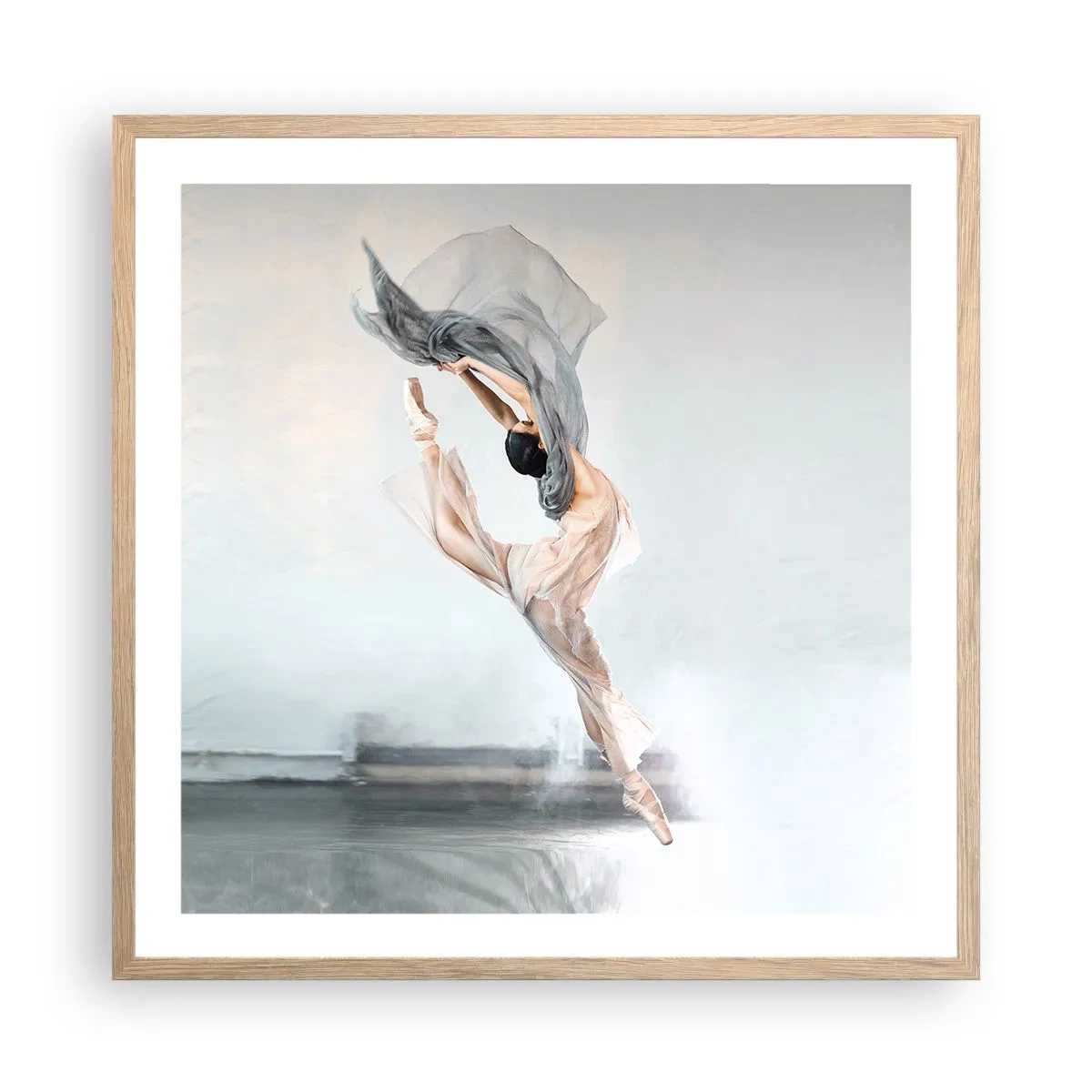 Póster en marco roble claro - En el arrebato de la danza - 60x60 cm