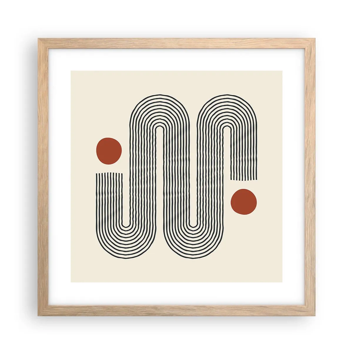 Póster en marco roble claro - De principio a fin - 40x40 cm