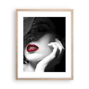 Póster en marco roble claro - Estudio en escarlata - 40x50 cm