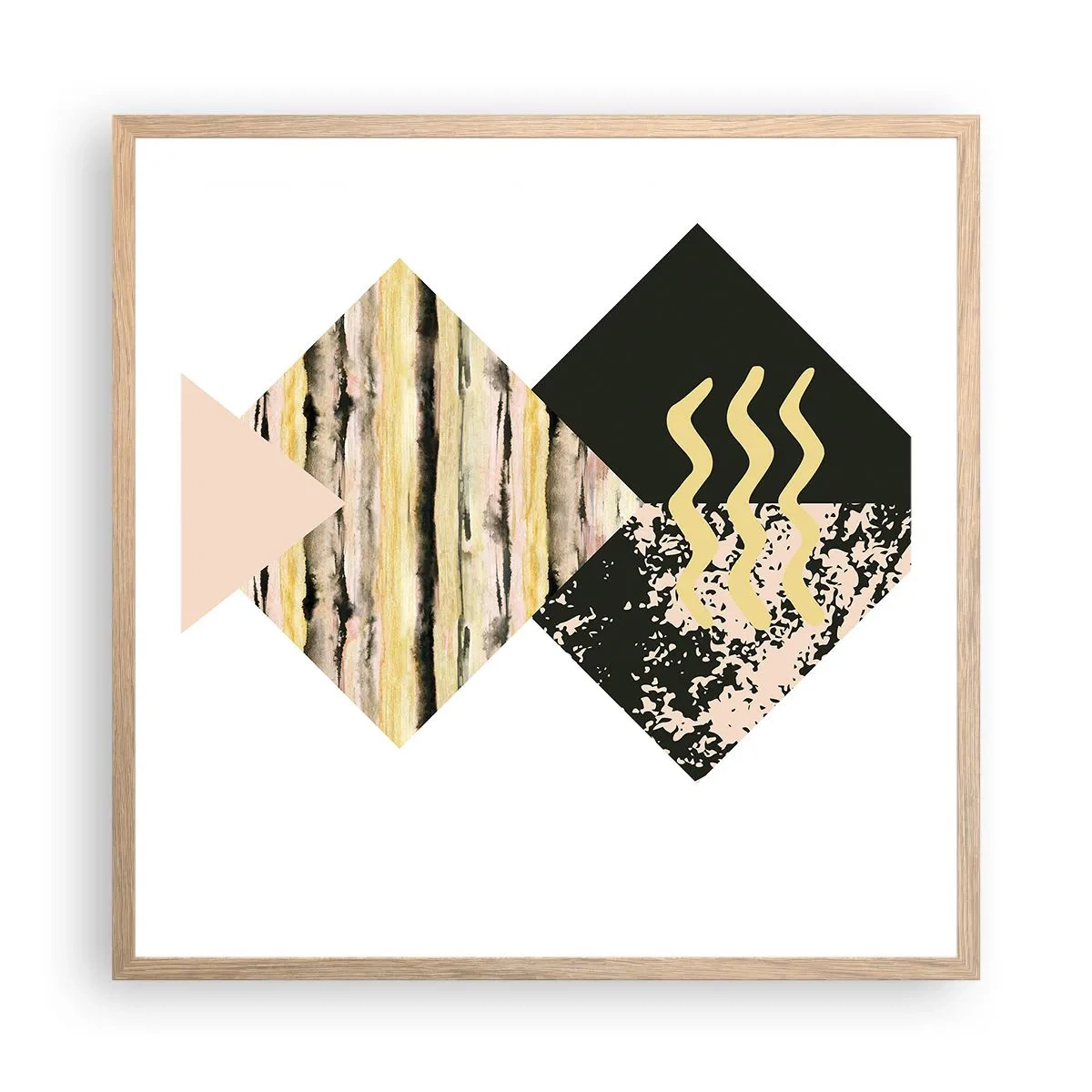 Póster en marco roble claro - No es tan sencillo - 60x60 cm