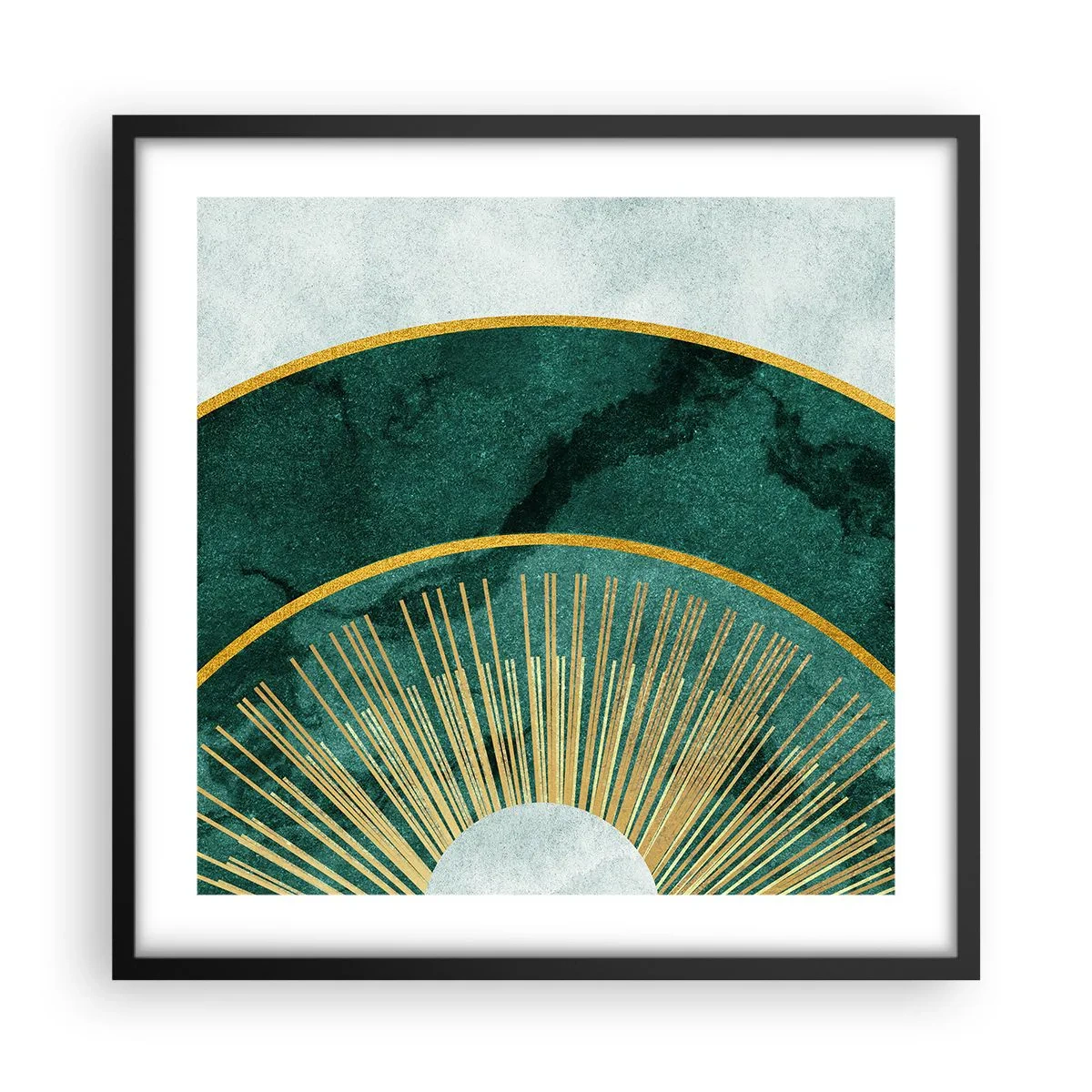 Póster en marco negro - Un sistema solar diferente - 50x50 cm