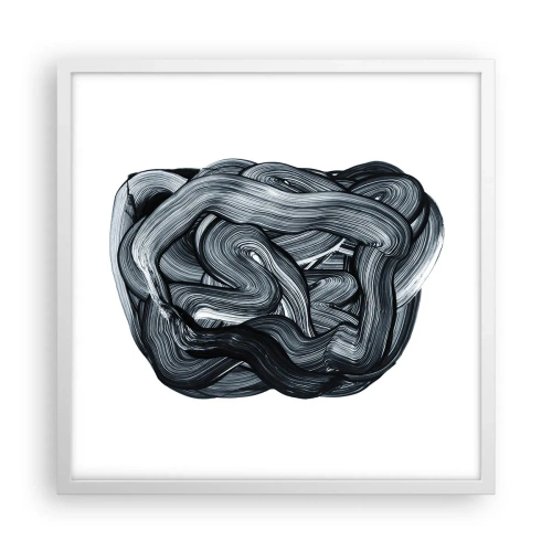 Póster en marco blanco - No es tan sencillo - 50x50 cm