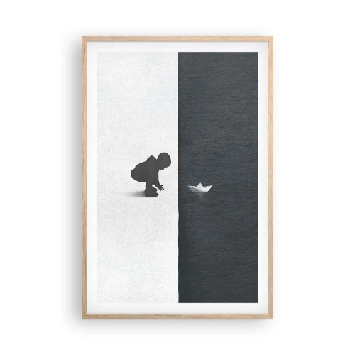 Póster en marco roble claro - Una gran expedición náutica - 61x91 cm