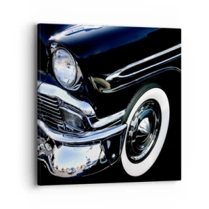 Cuadro sobre lienzo - Impresión de Imagen - Clásicos en plata, negro y blanco - 40x40 cm