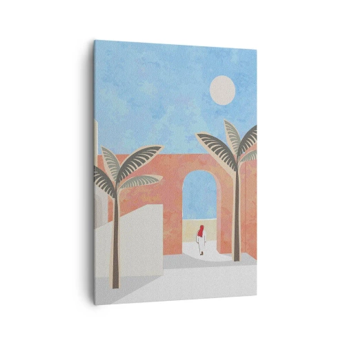 Cuadro sobre lienzo - Impresión de Imagen - Un día árabe - 70x100 cm