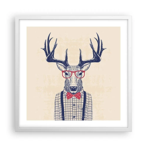 Póster en marco blanco - Una extravagancia lúdica - 50x50 cm