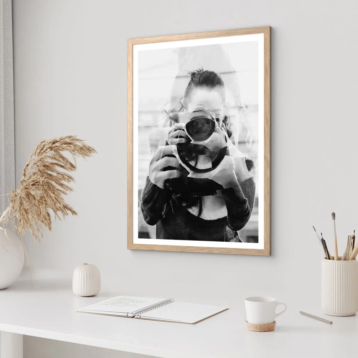 Póster en marco roble claro - Creador y creación - 70x100 cm