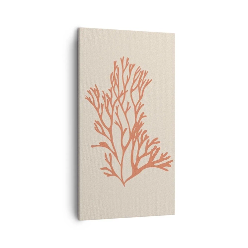Cuadro sobre lienzo - Impresión de Imagen - Filigrana de coral - 45x80 cm