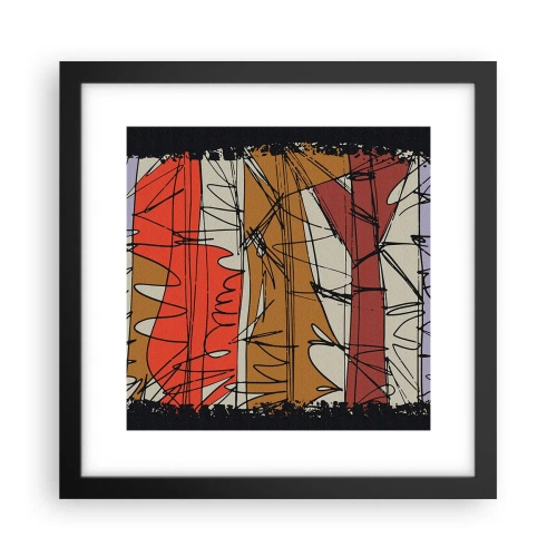 Póster en marco negro - Composición espontánea - 30x30 cm