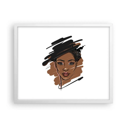 Póster en marco blanco - Dulce como el chocolate - 50x40 cm