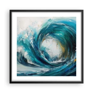 Póster en marco negro - Portal marino - 50x50 cm