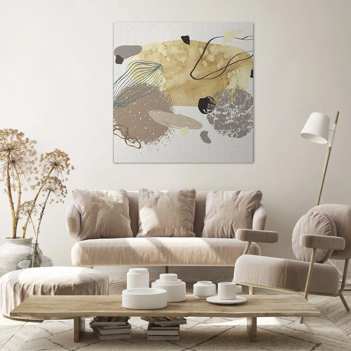 Cuadro sobre lienzo - Impresión de Imagen - Plumología aplicada - 60x60 cm