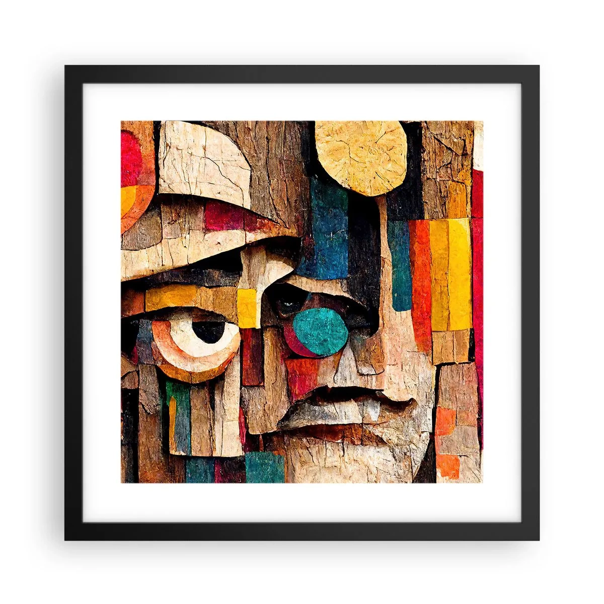 Póster en marco negro - Te veo... - 40x40 cm