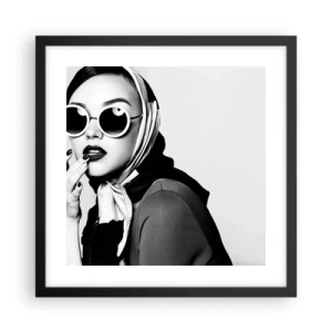 Póster en marco negro - Saludos desde los años 60 - 40x40 cm