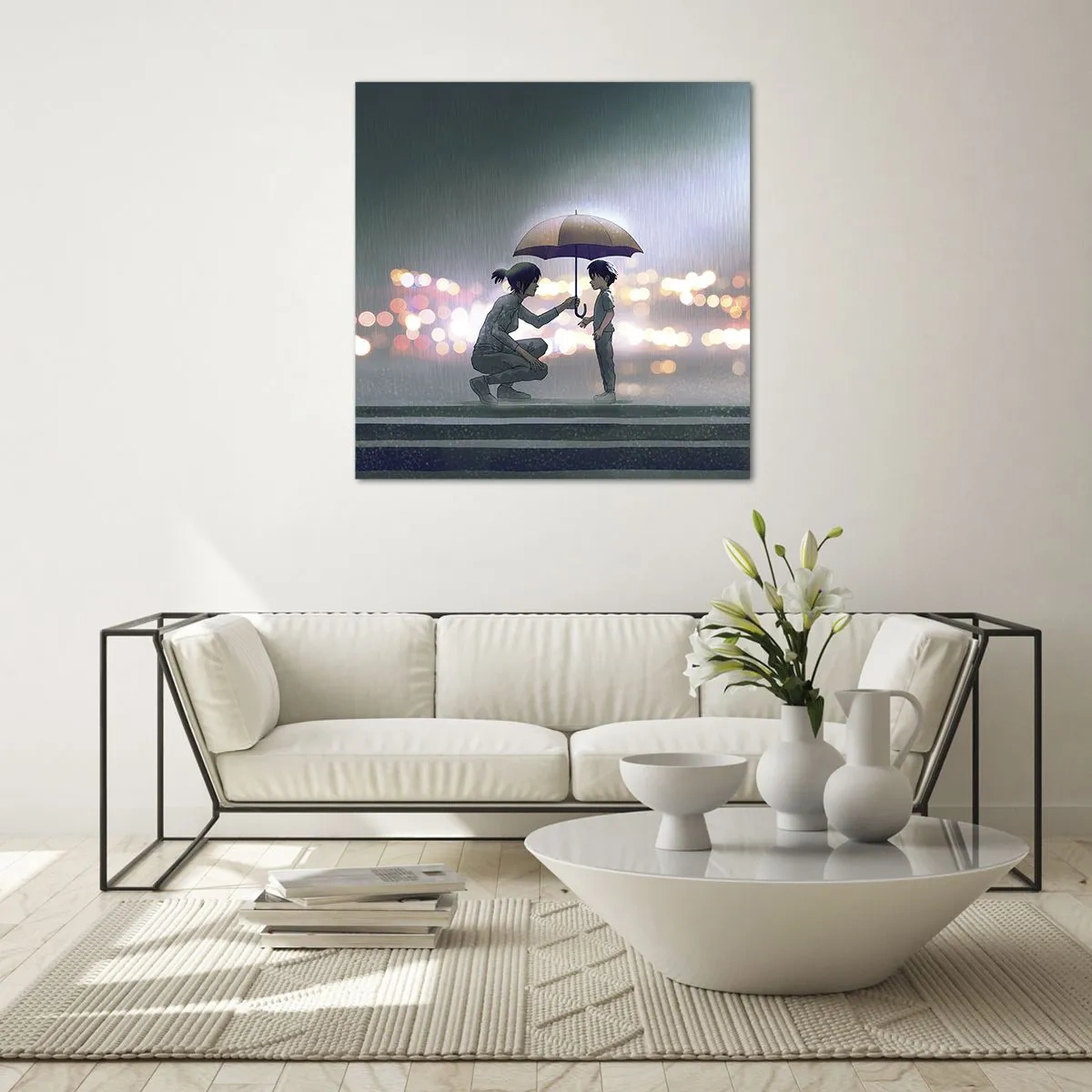 Cuadro sobre vidrio - Impresiones sobre Vidrio - Y todo está bien - 70x70 cm