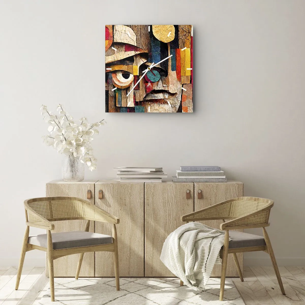 Reloj de pared - Reloj de vidrio - Te veo... - 40x40 cm