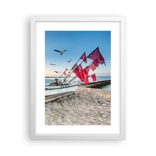 Póster en marco blanco - Un merecido descanso - 30x40 cm