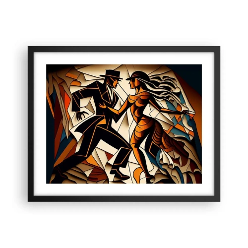 Póster en marco negro - Danza de pasión - 50x40 cm