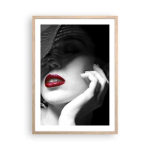 Póster en marco roble claro - Estudio en escarlata - 50x70 cm