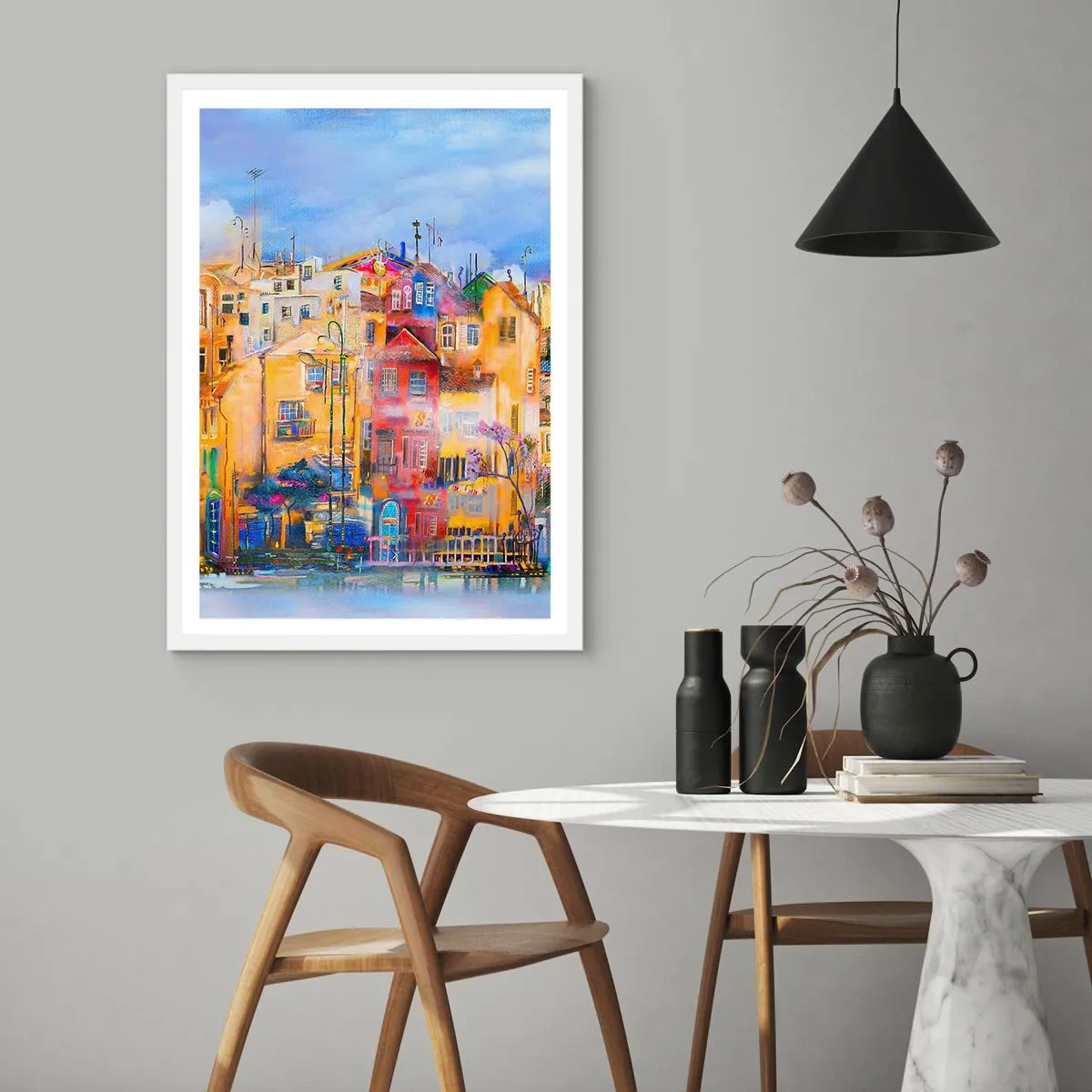 Póster en marco blanco - Estamos juntos - 50x70 cm