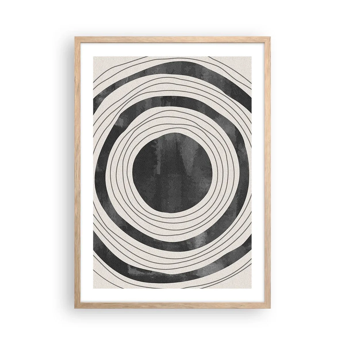 Póster en marco roble claro - En el centro mismo - 50x70 cm