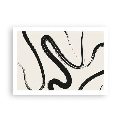 Póster - Fantasía en blanco y negro - 70x50 cm