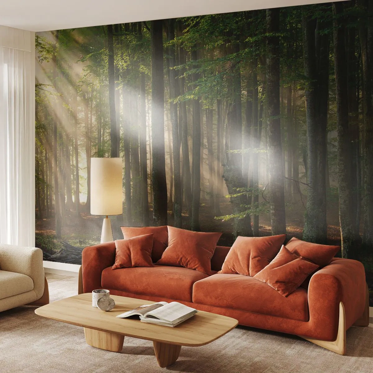 Fotomural Autadhesivo Deluxe Sticker - Radiante en una mañana de primavera - Paisaje, Bosque, Parque - 350x256 cm