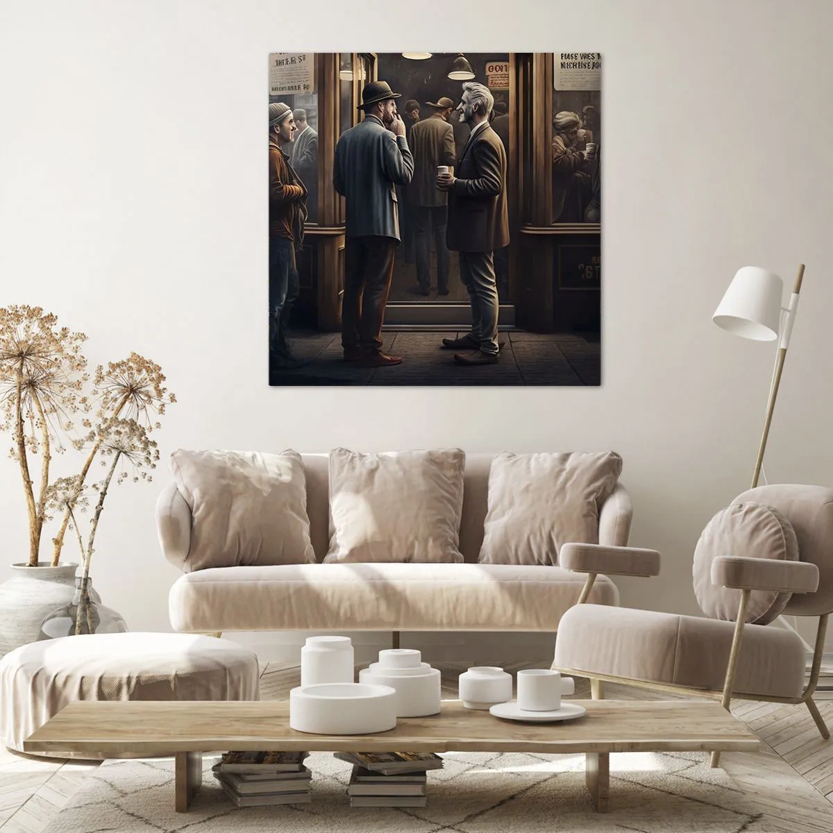 Cuadro sobre lienzo - Impresión de Imagen - Un buen momento del día - 60x60 cm