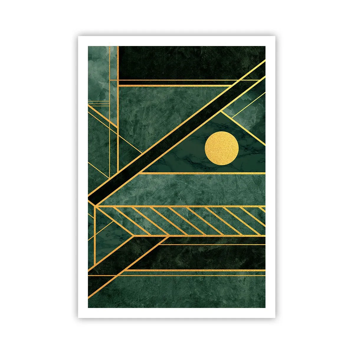 Póster - La dinámica del oro y el azul - 70x100 cm