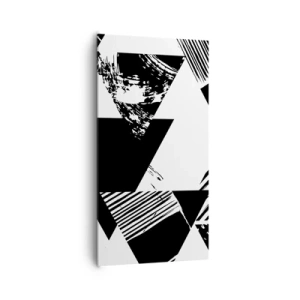 Cuadro sobre lienzo - Impresión de Imagen - Una lluvia de triángulos - 65x120 cm