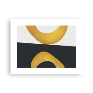 Póster - Blanco, negro, dorado - 40x30 cm