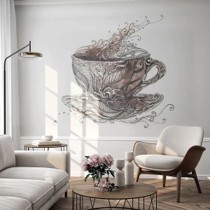 Fotomural Premium Sand - Té para todo - Abstracción, Taza, Café exprés - 350x256 cm