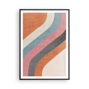 Póster en marco negro - Composición diagonal - movimiento - 70x100 cm