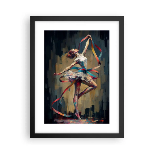 Póster en marco negro - Baile con lazo - 30x40 cm
