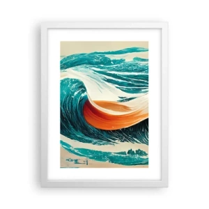 Póster en marco blanco - El sueño de un surfista - 30x40 cm