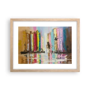 Póster en marco roble claro - Sígueme - 40x30 cm