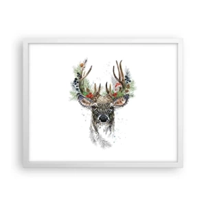 Póster en marco blanco - Con vestimenta festiva - 50x40 cm