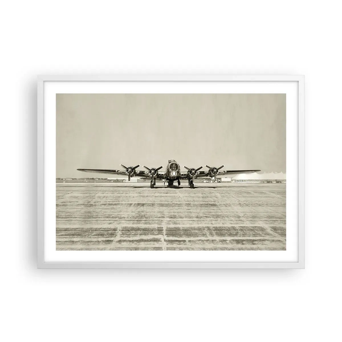 Póster en marco blanco - Como siempre, preparado - 70x50 cm