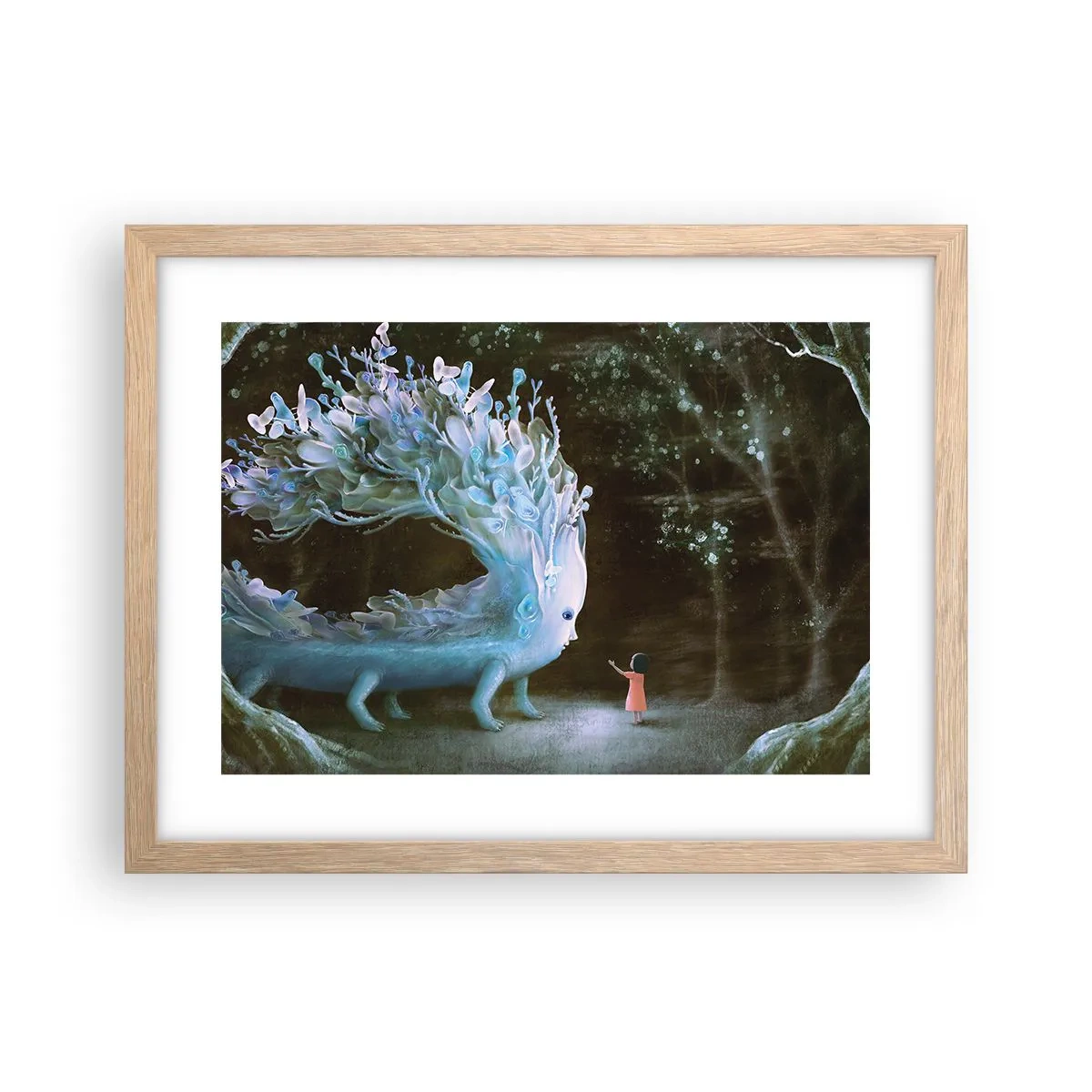 Póster en marco roble claro - Una reunión fantástica - 40x30 cm