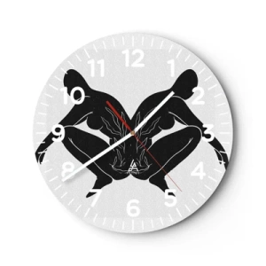 Reloj de pared - Reloj de vidrio - Un alma compartida - 30x30 cm