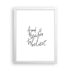 Póster en marco blanco - Es posible - 30x40 cm