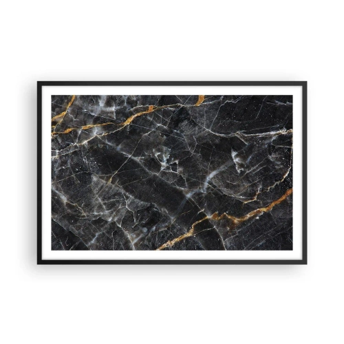 Póster en marco negro - La vida interior de la piedra - 91x61 cm