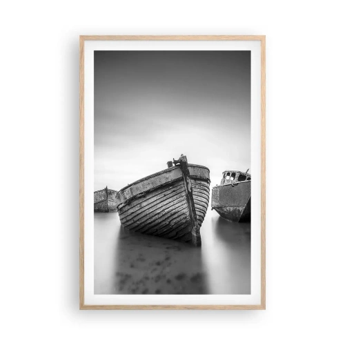 Póster en marco roble claro - Ahora solo quedan los recuerdos... - 61x91 cm