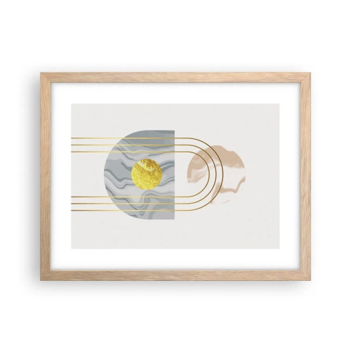 Póster en marco roble claro - Brillo y resplandor - 40x30 cm