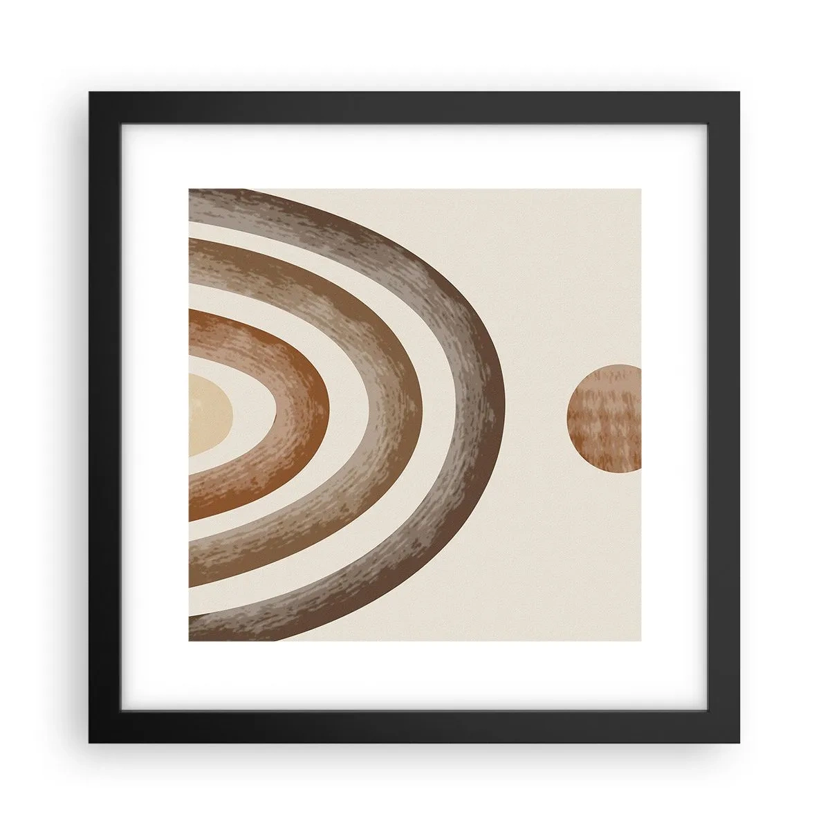 Póster en marco negro - En otro mundo - 30x30 cm