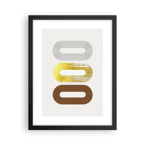 Póster en marco negro - ¡Ooo! - 30x40 cm