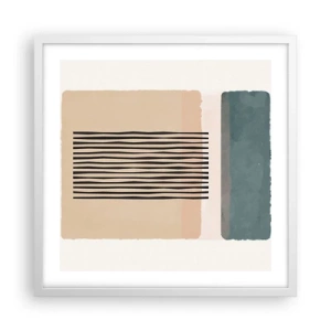 Póster en marco blanco - Todo en orden - 50x50 cm