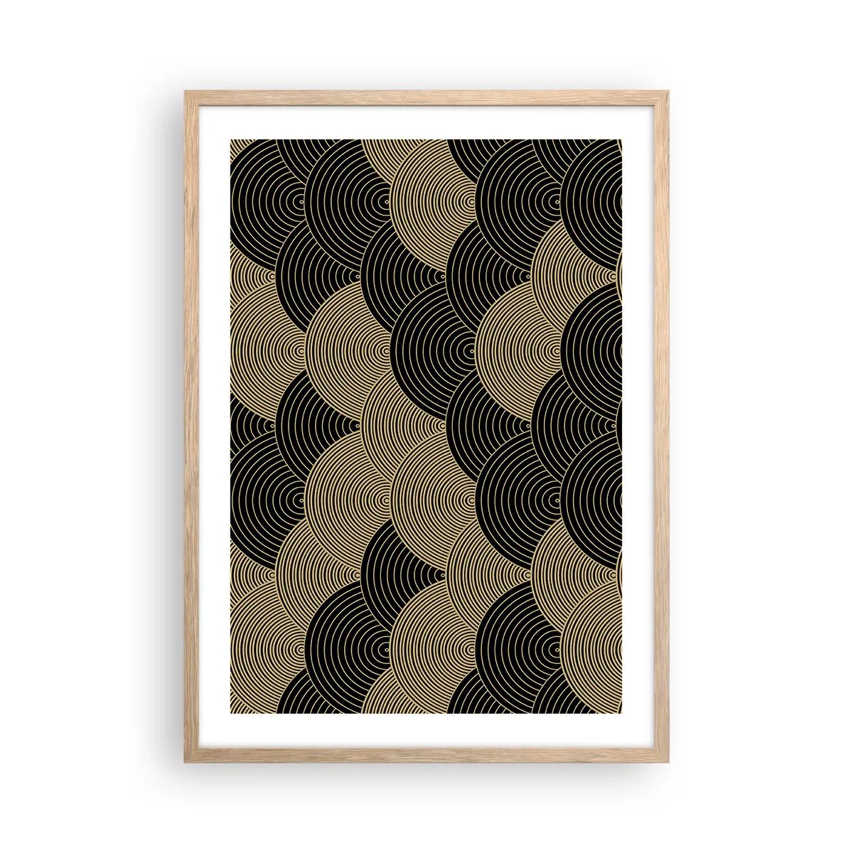 Póster en marco roble claro - Multiplicación de la unidad - 50x70 cm