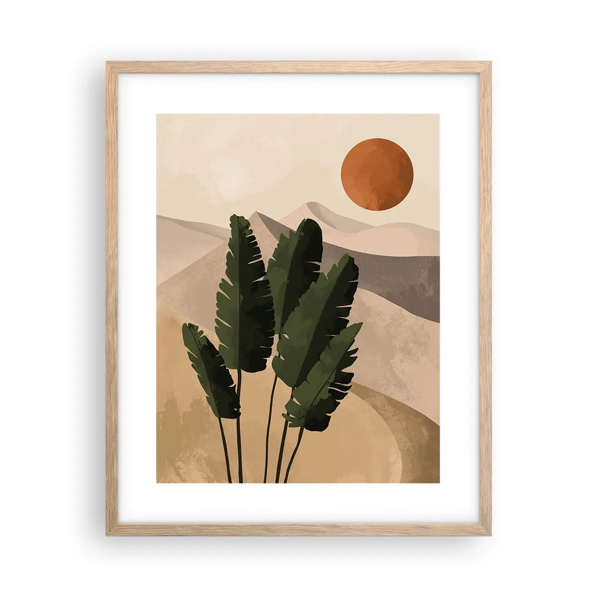 Póster en marco roble claro - El triunfo de la vida - 40x50 cm