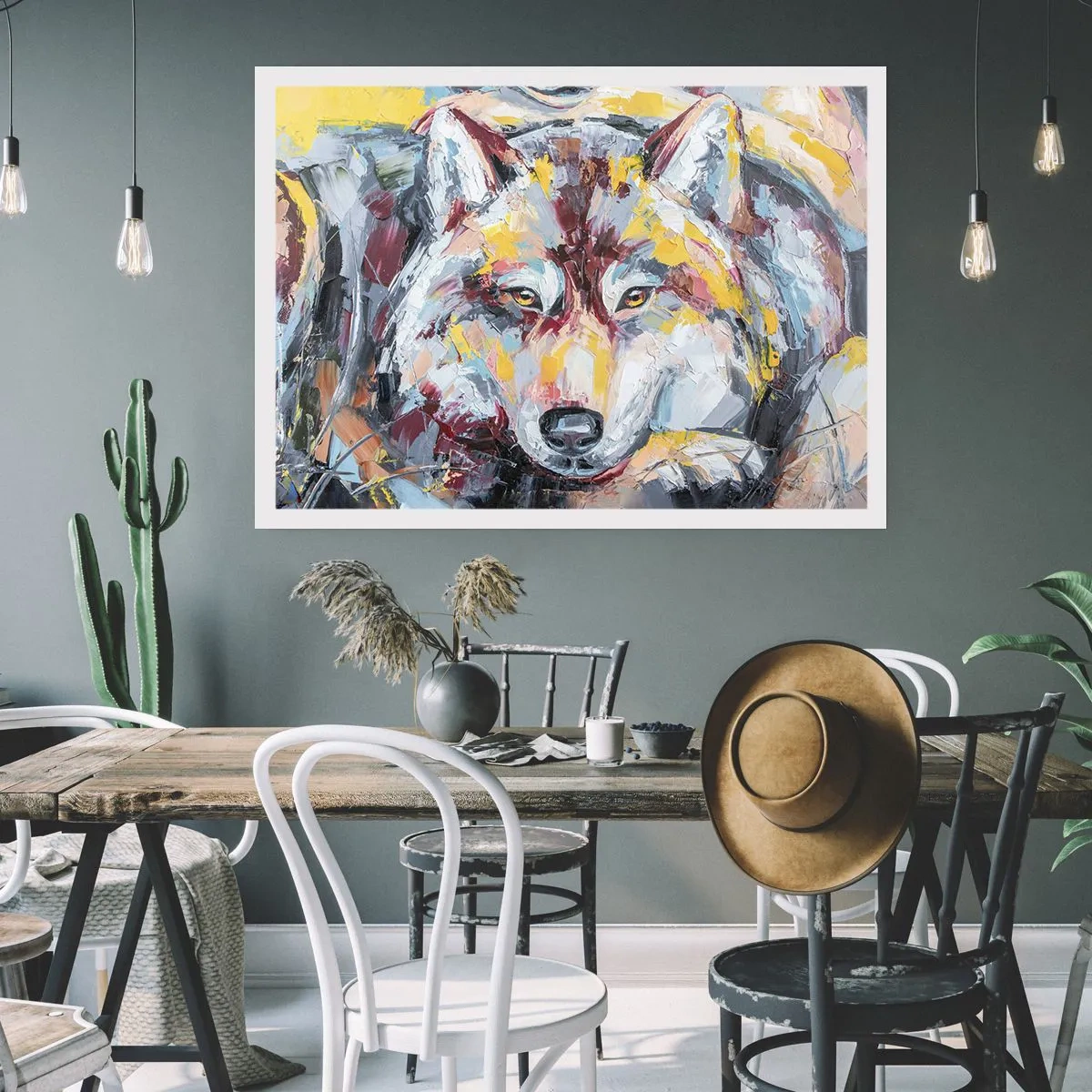 Póster - Pinceladas de lobo - 91x61 cm
